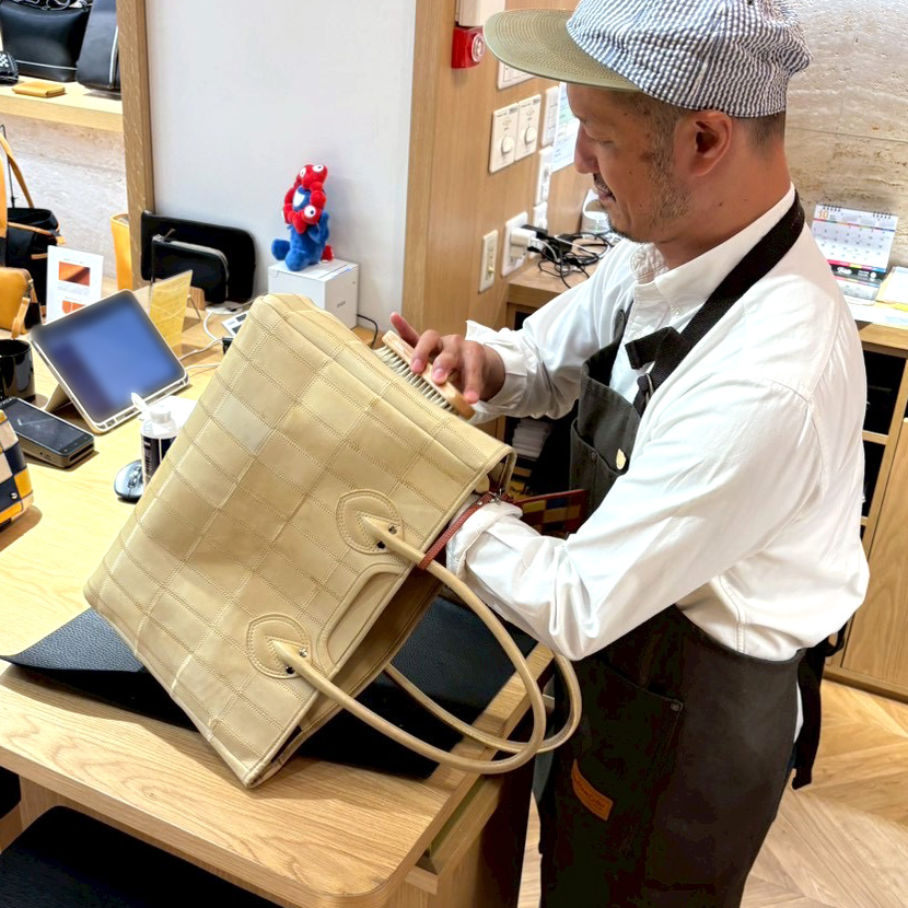 パッチワークトートバッグ お手入れ中