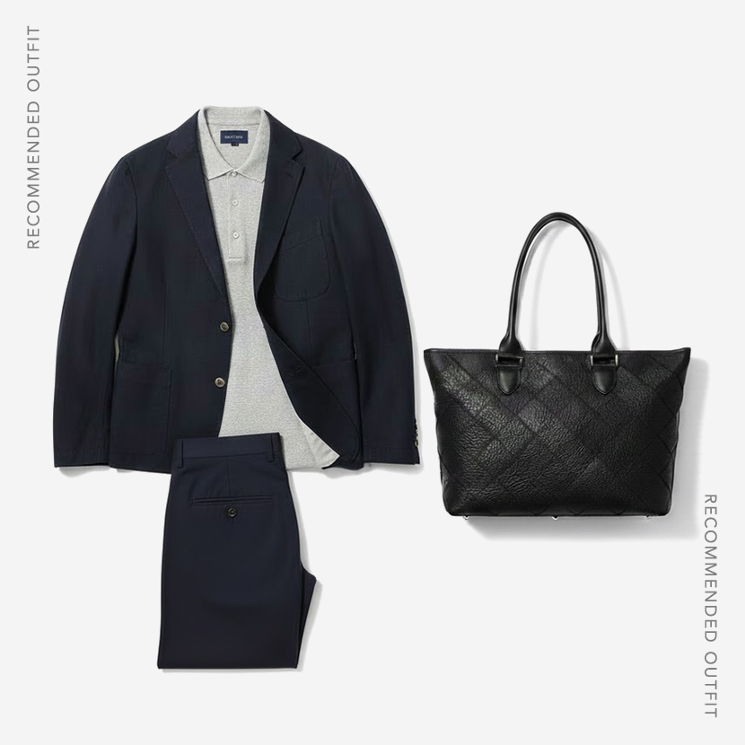 トライオン店長おすすめのシボ革トートとコーディネート