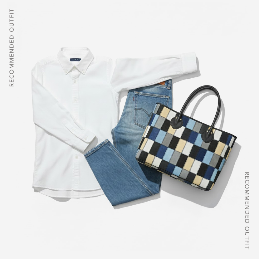 トライオン店長おすすめの横型トートとコーディネート