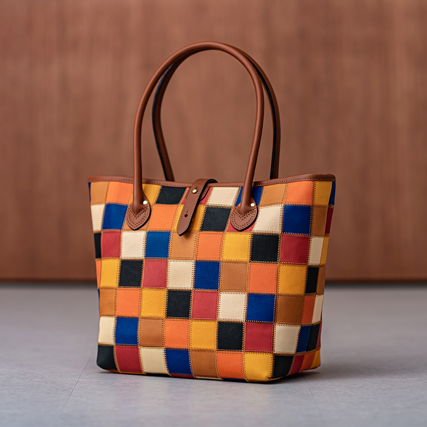 TRION マルチカラー レザートートバッグ 新作】人気のレザートートにブルーマルチカラーが登場 – 革・レザー