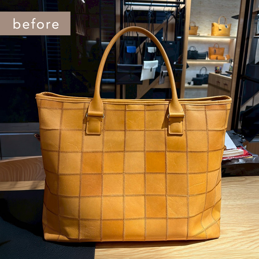 レザーバッグ お手入れビフォー