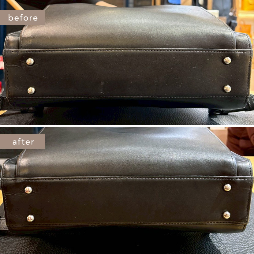 レザーバッグ お手入れビフォーアフター