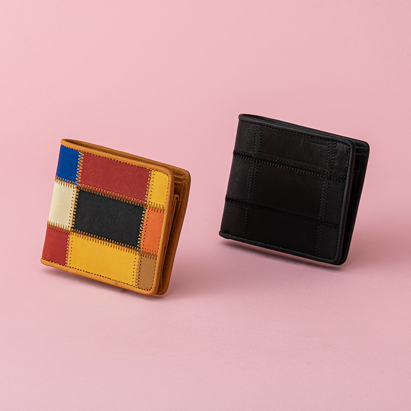 春の開運財布キャンペーン 2つ折り財布 マルチカラー ブラック
