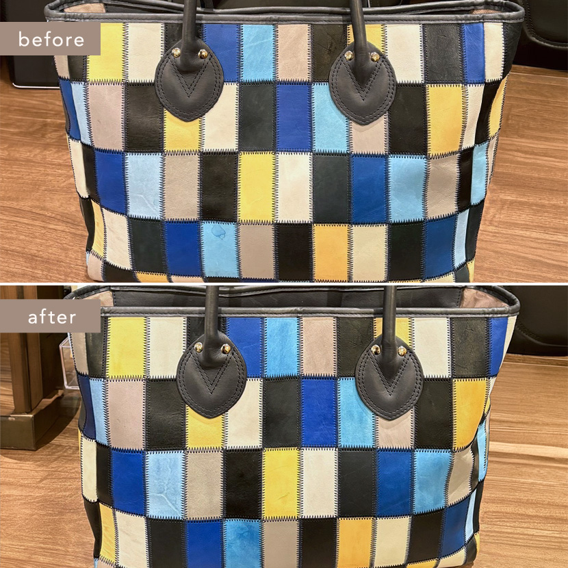 レザーバッグ お手入れビフォーアフター