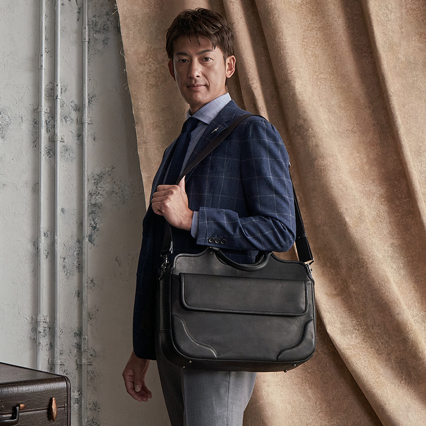 2WAYブリーフケース（日本製グラブレザー）