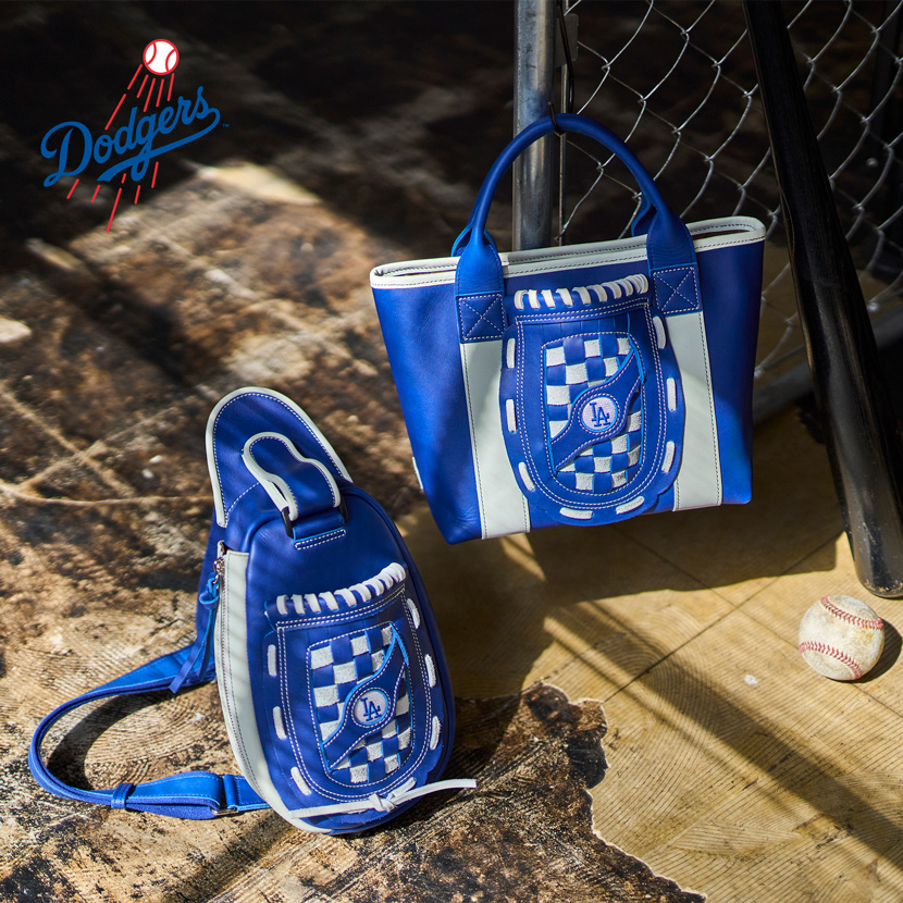 ドジャースのグローブミニトートとボディバッグ