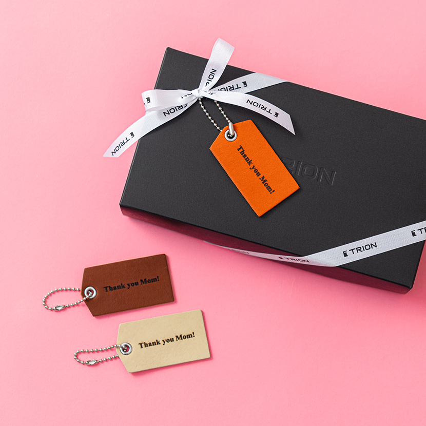 母の日キャンペーン　レザータグ　ギフトラッピング