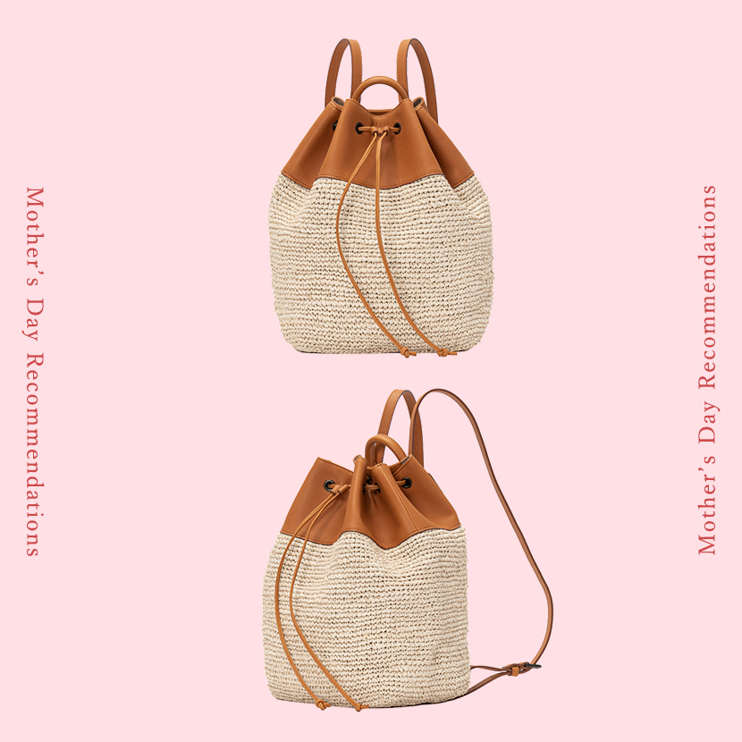 母の日　おすすめプレゼント　バスケットリュック（ラフィア）　DBK2404